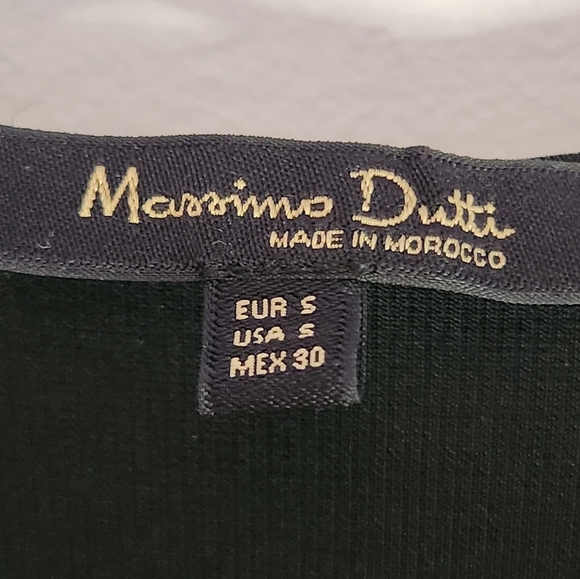 Massimo Dutti, Size Small, Black, V-Neck, Midi/Maxi Length, Long Sleeve, Elegant - Picture 4 of 8
